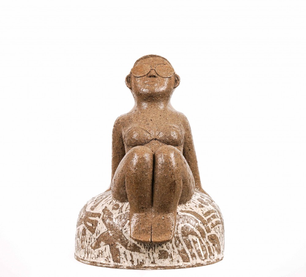 <여인> 혼합토,화장토,1230℃ 소성 2010